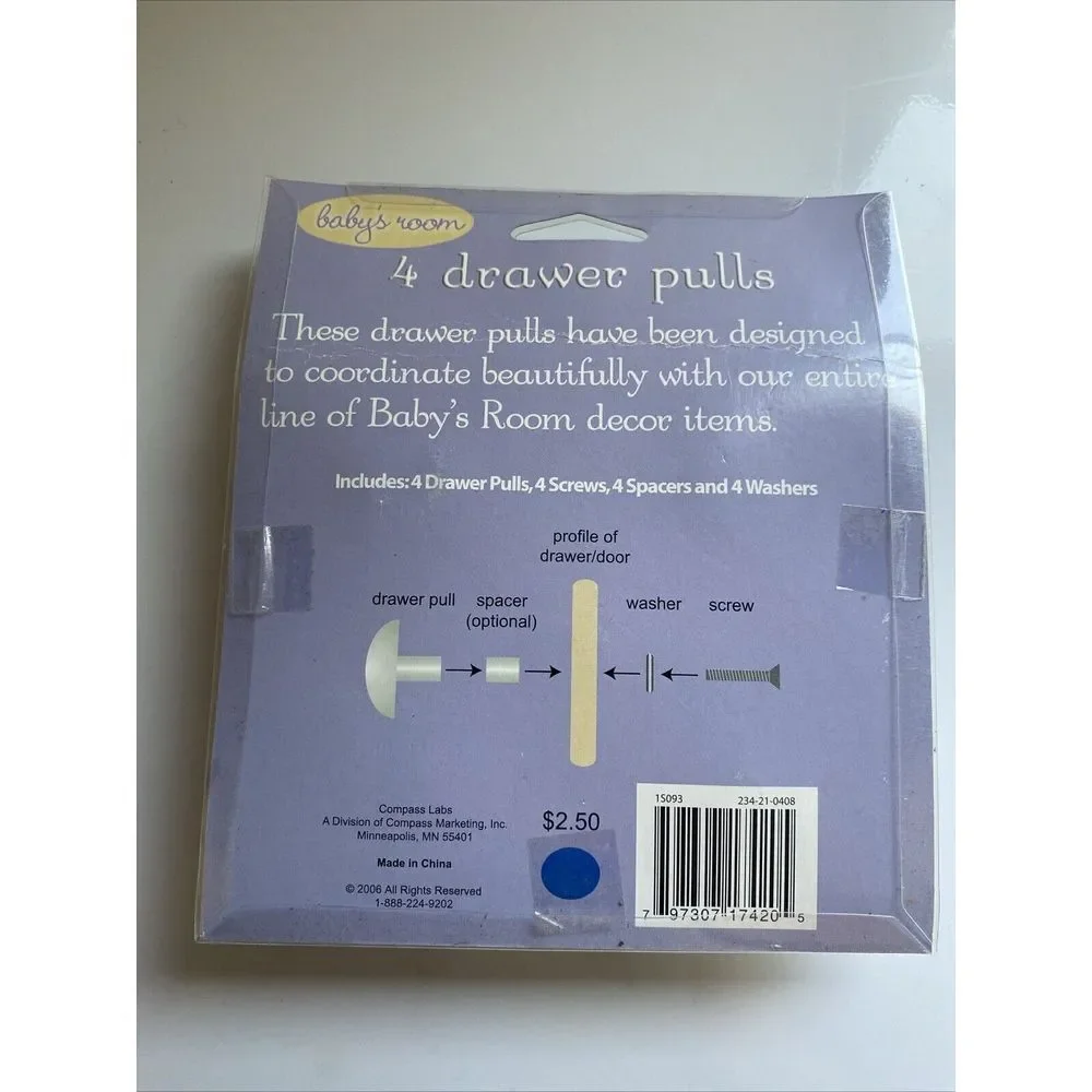 4 Drawer Knobs -Drawer Pulls- YELLOW MOONS - Perfect in Your‎ Baby's Room